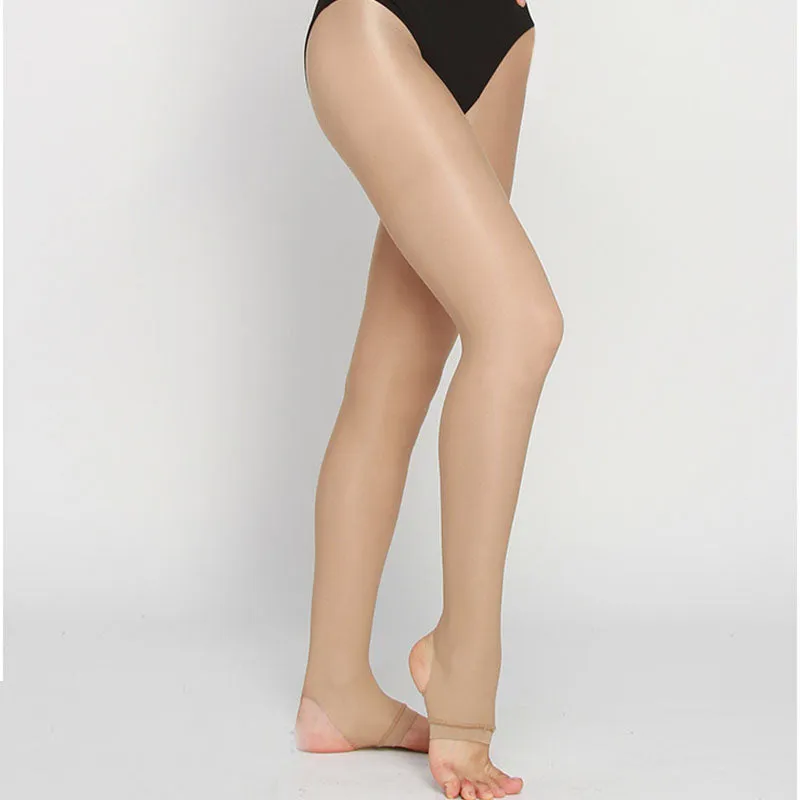 Adult Ultra Soft Self Knit Waistband Stirrup Tights
