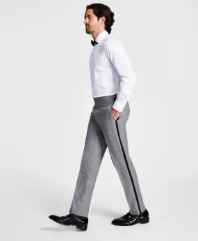 Alfani Men's Slim Fit Stretch Tuxedo Suit Pants Light Grey 29 x 30