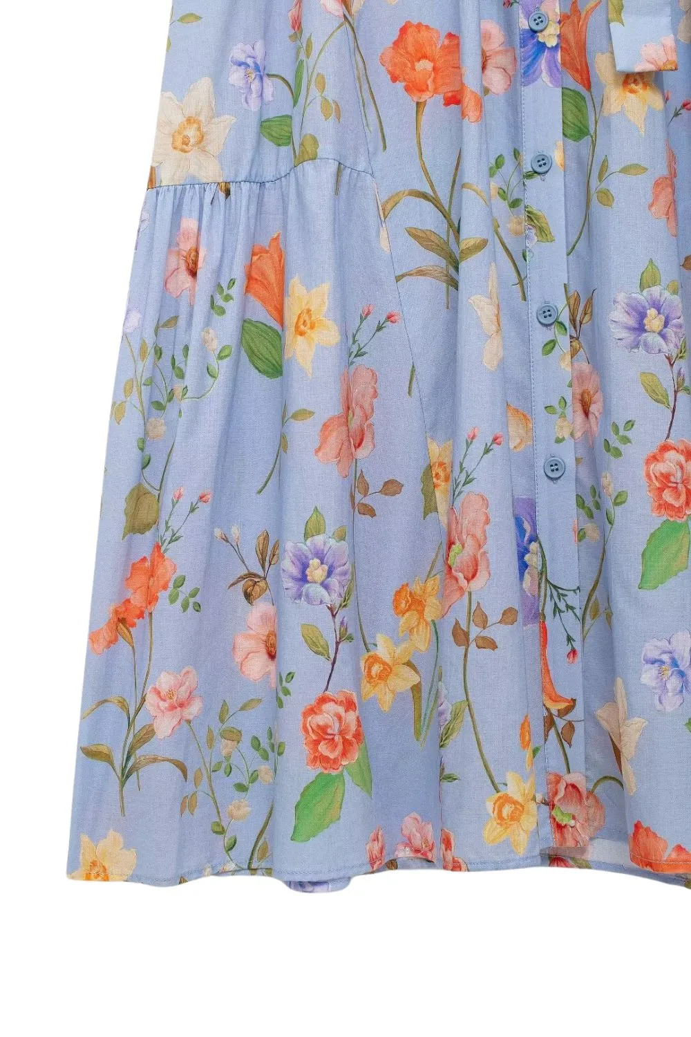 'Aria' Minimalist Floral Print Midi Dress