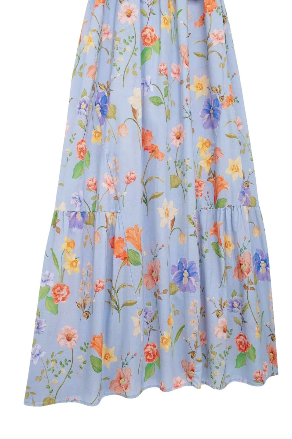 'Aria' Minimalist Floral Print Midi Dress