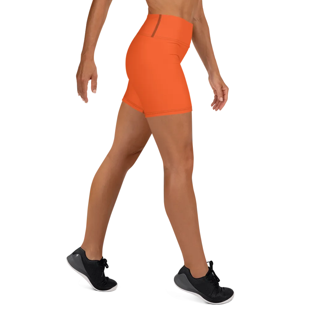 Athletic Apparatus Outrageous Orange Black logo Yoga Shorts