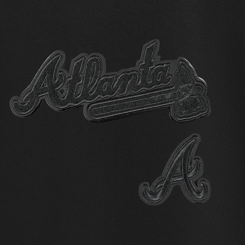 ATLANTA BRAVES TRIPLE BLACK LITTLE BOYS FLC PO HOODIE (BLACK)