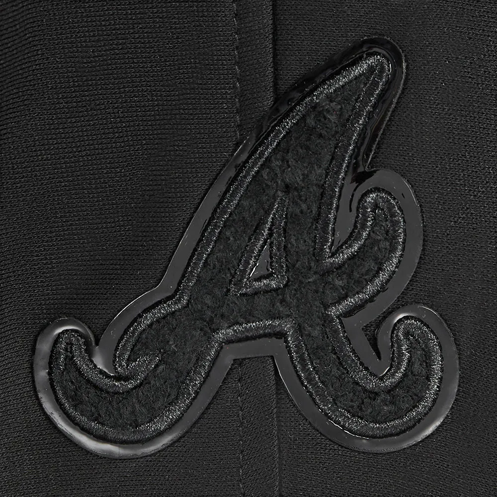 ATLANTA BRAVES TRIPLE BLACK LITTLE BOYS FLC PO HOODIE (BLACK)
