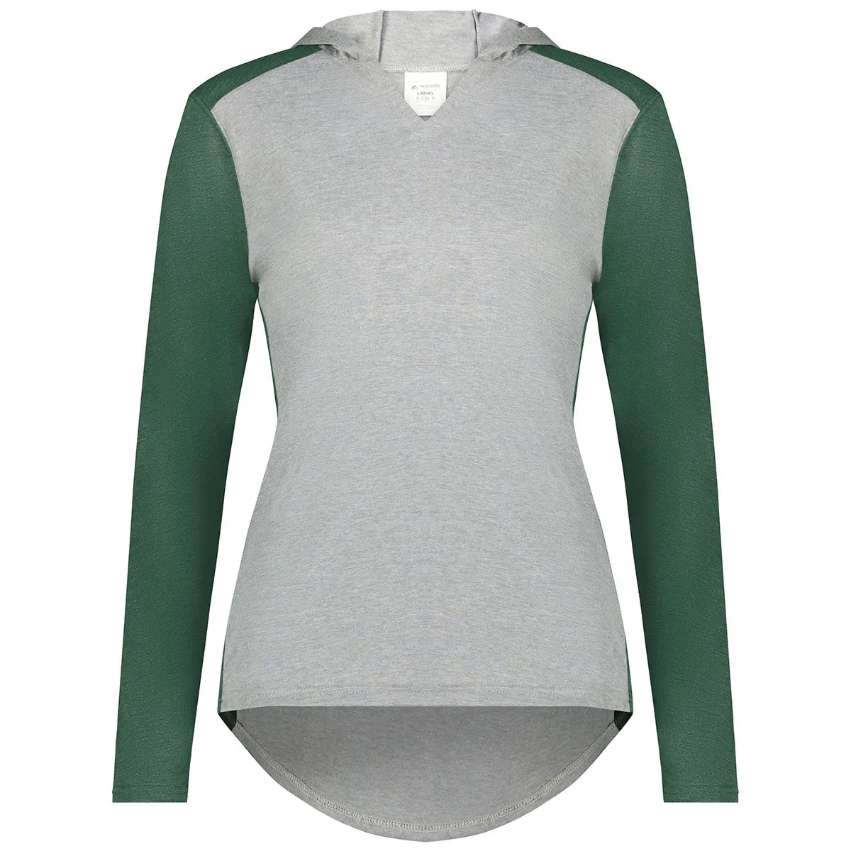 Augusta Sportswear Women's Grey Heather/Dark Green Heather Gameday Vintage Hoodie