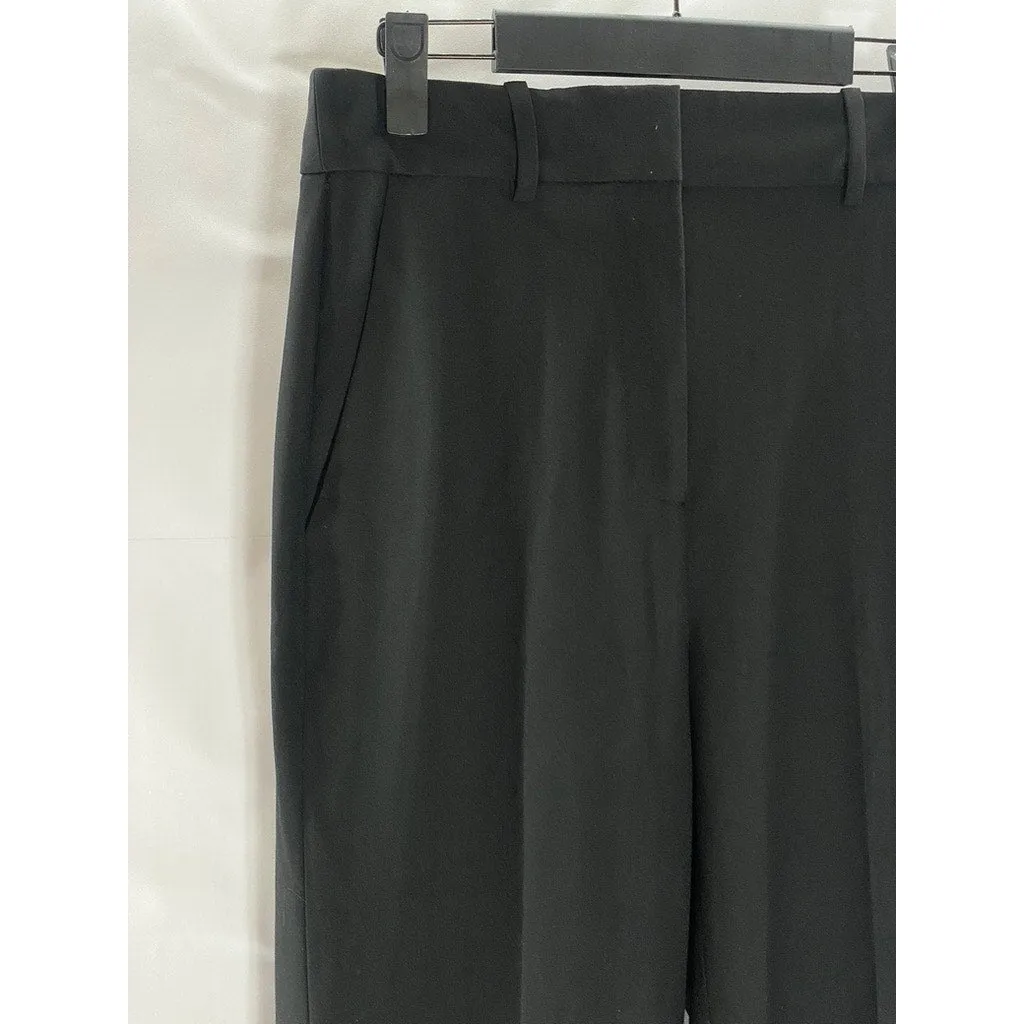 BABATON Women's Black Solid Meta High-Rise Regular Straight-Leg Long Pant SZ 4