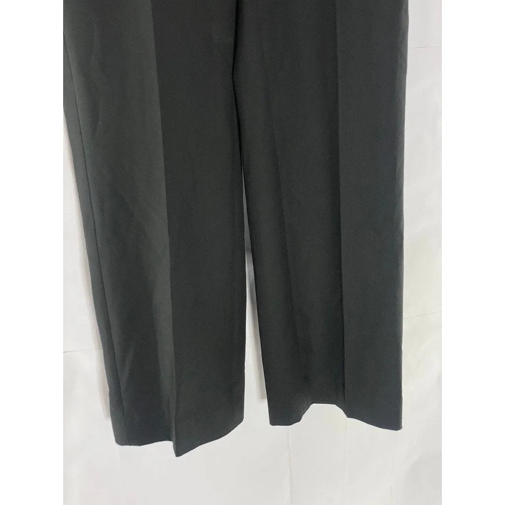 BABATON Women's Black Solid Meta High-Rise Regular Straight-Leg Long Pant SZ 4