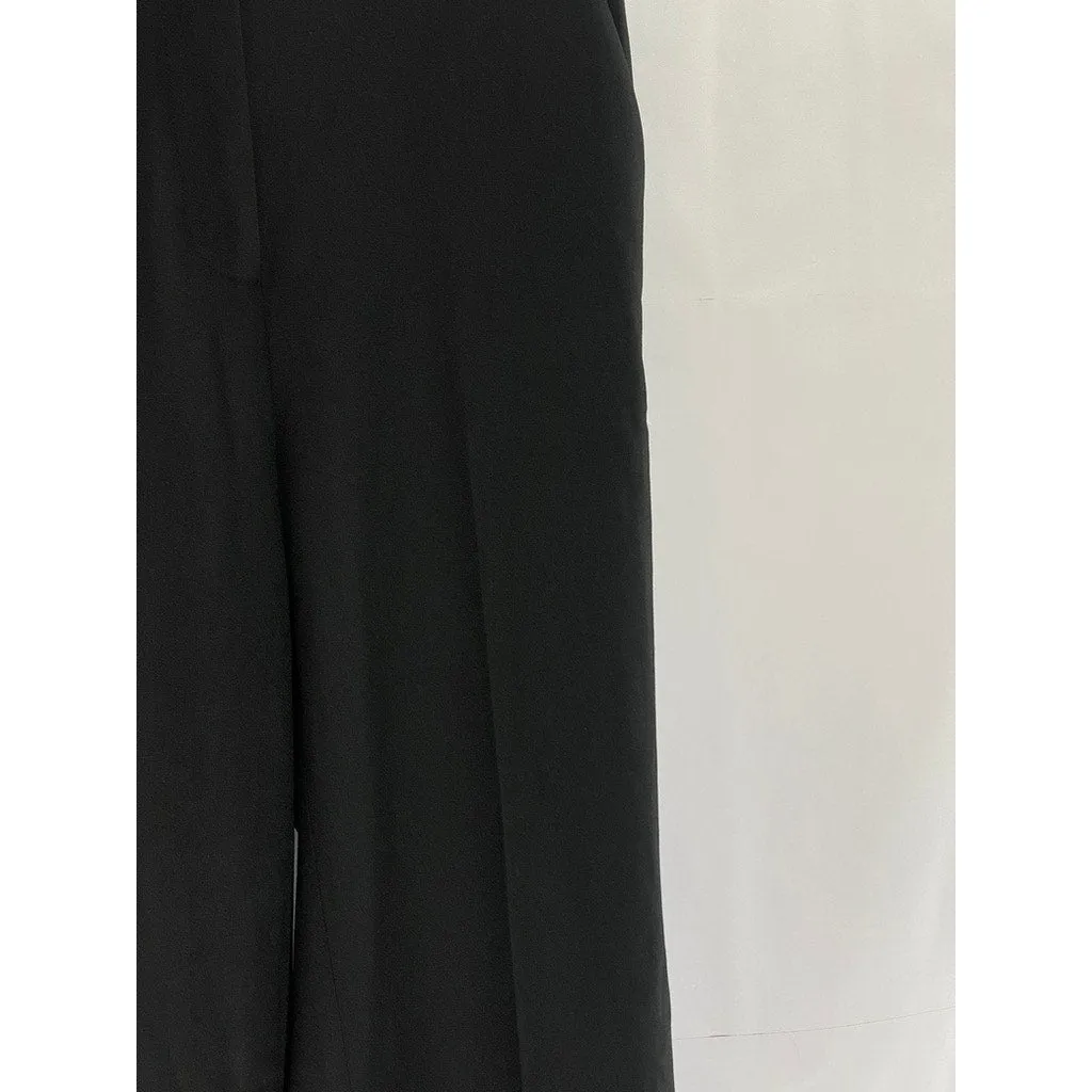 BABATON Women's Black Solid Meta High-Rise Regular Straight-Leg Long Pant SZ 4