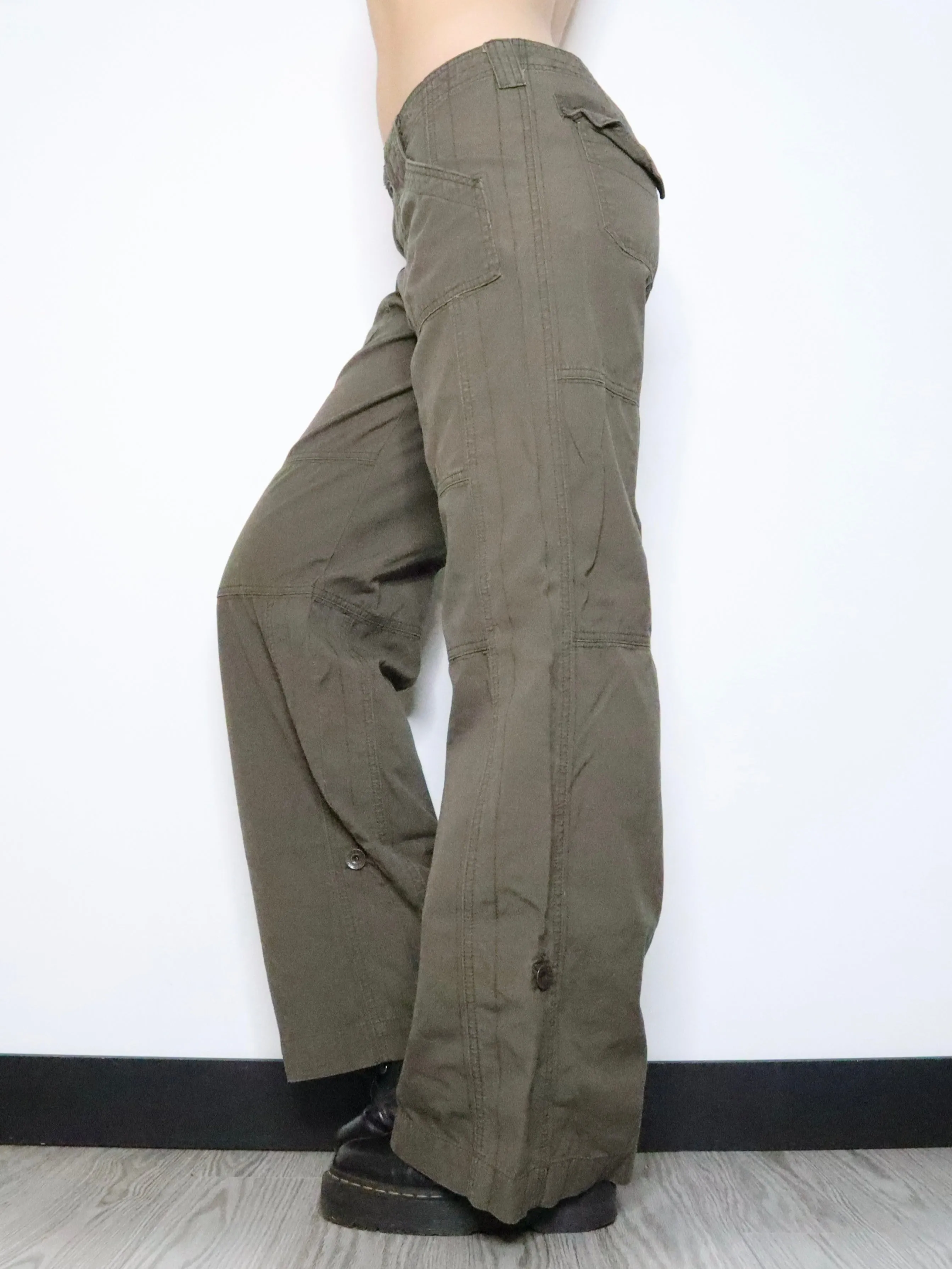 Baggy Green Cargo Pants (Large) 