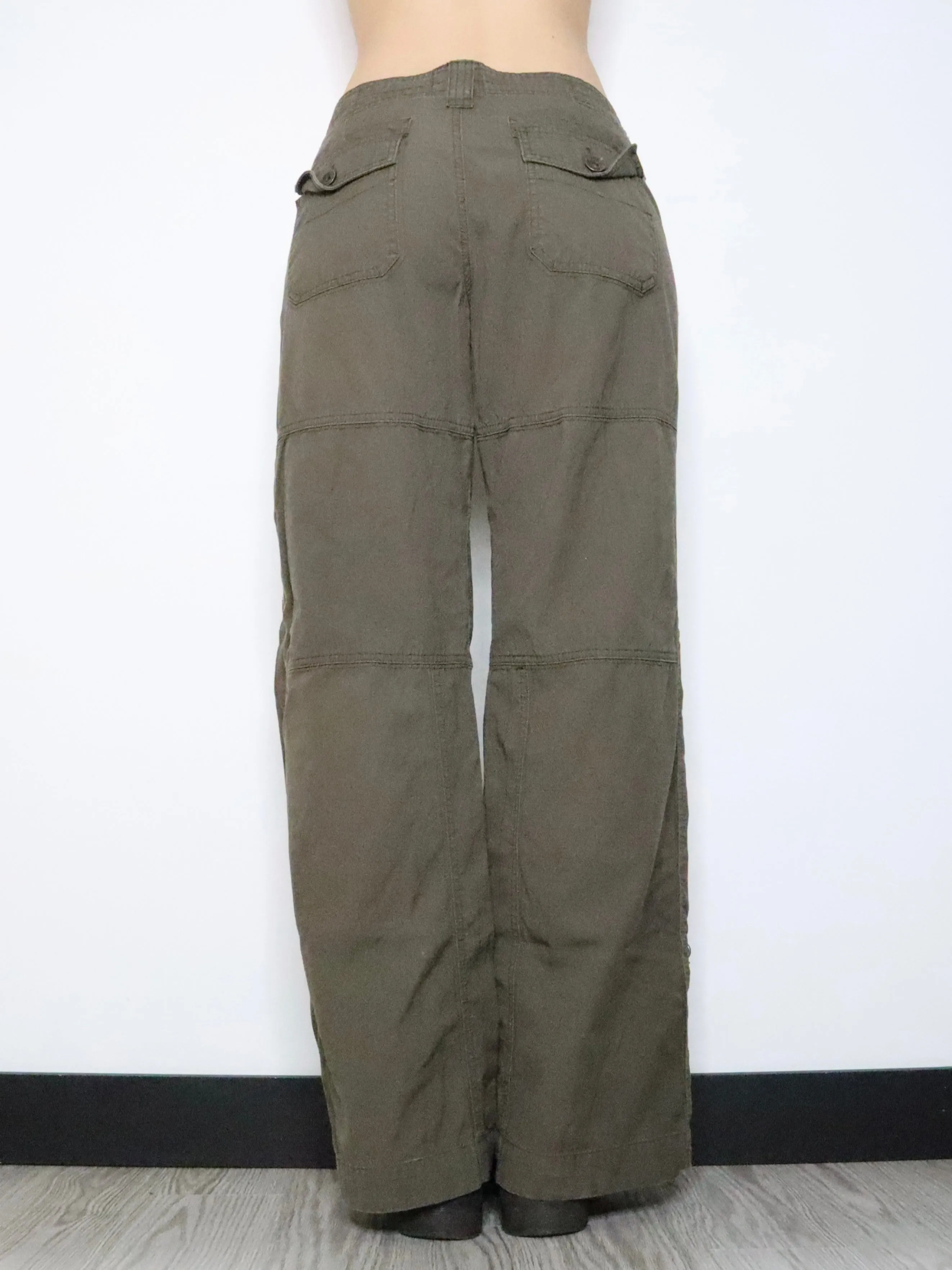 Baggy Green Cargo Pants (Large) 
