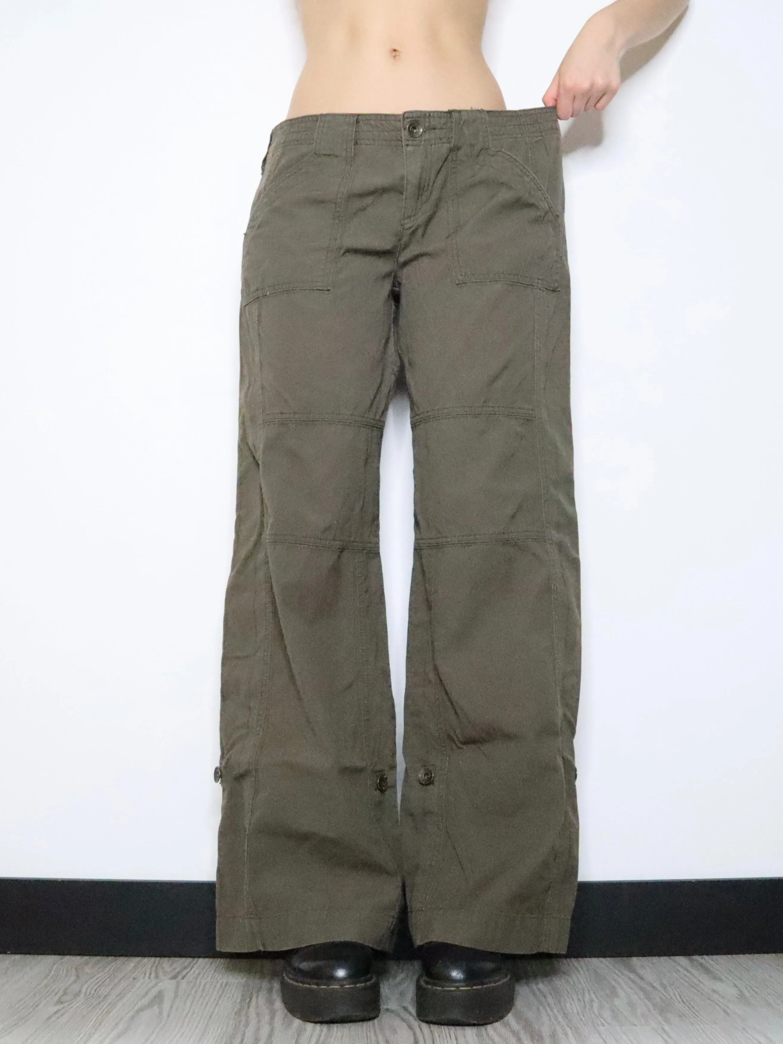 Baggy Green Cargo Pants (Large) 