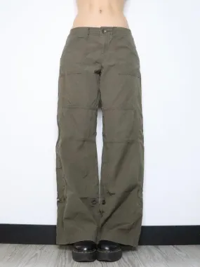 Baggy Green Cargo Pants (Large) 