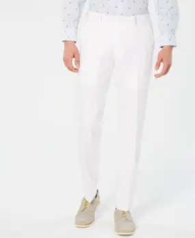 Bar Iii Mens Slim fit Dress Pants 32 / 32 White Solid
