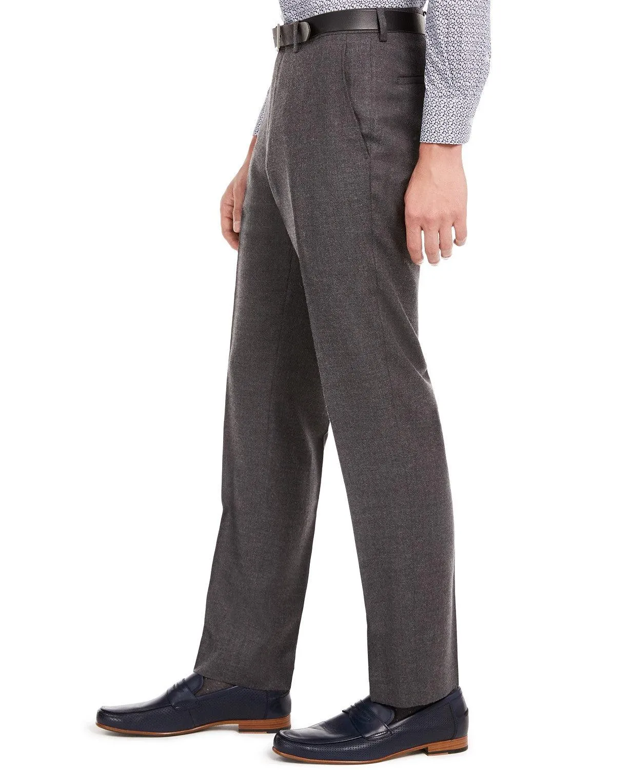 Bar Iii Mens Slim fit Dress Pants 33 / 30 Grey Solid