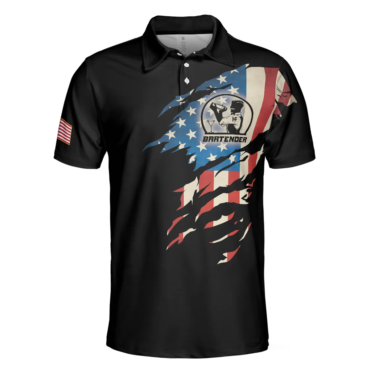 Bartender My Craft Allows Me To Fix Anything Polo Shirt, Ripped American Flag Polo Shirt, Best Bartender Shirt For Men