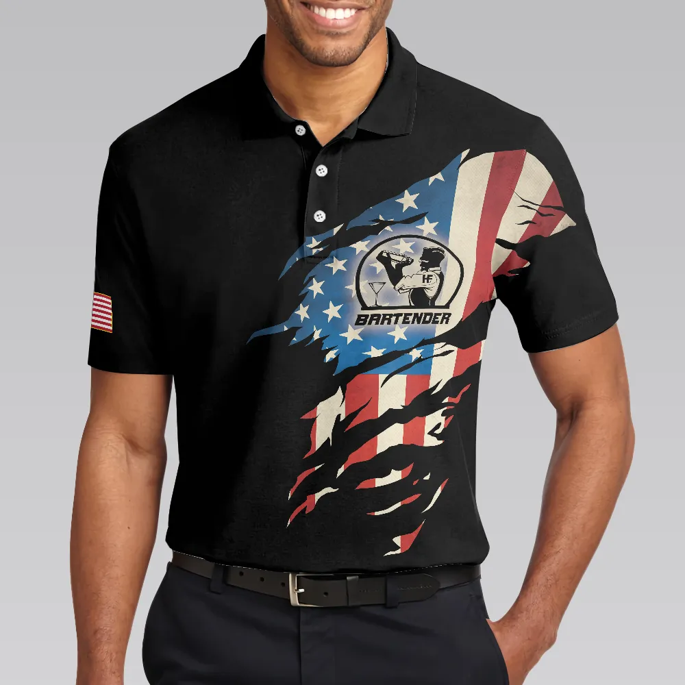 Bartender My Craft Allows Me To Fix Anything Polo Shirt, Ripped American Flag Polo Shirt, Best Bartender Shirt For Men