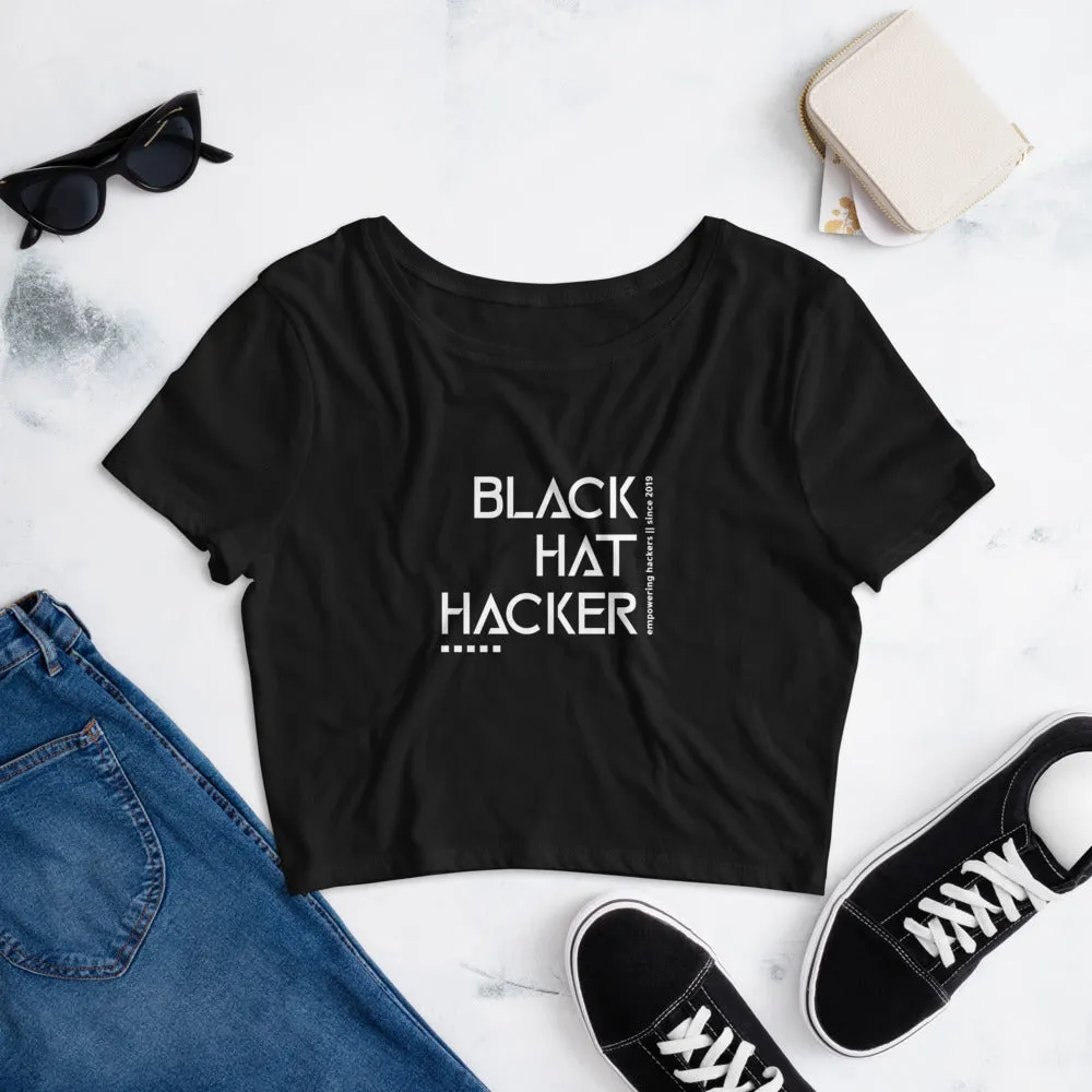 Black Hat Hacker v1 - Women’s Crop Tee