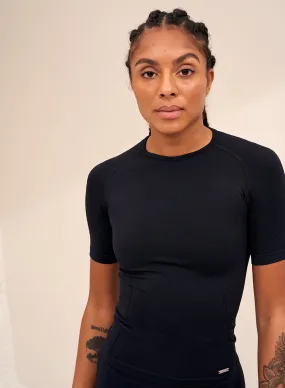 Black Motion Seamless Short Sleeve