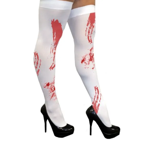 Blood Splattered Thigh High Tights - OSFM