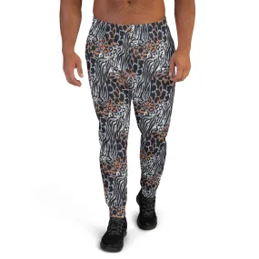 Blue Animal Print Men's Street Joggers