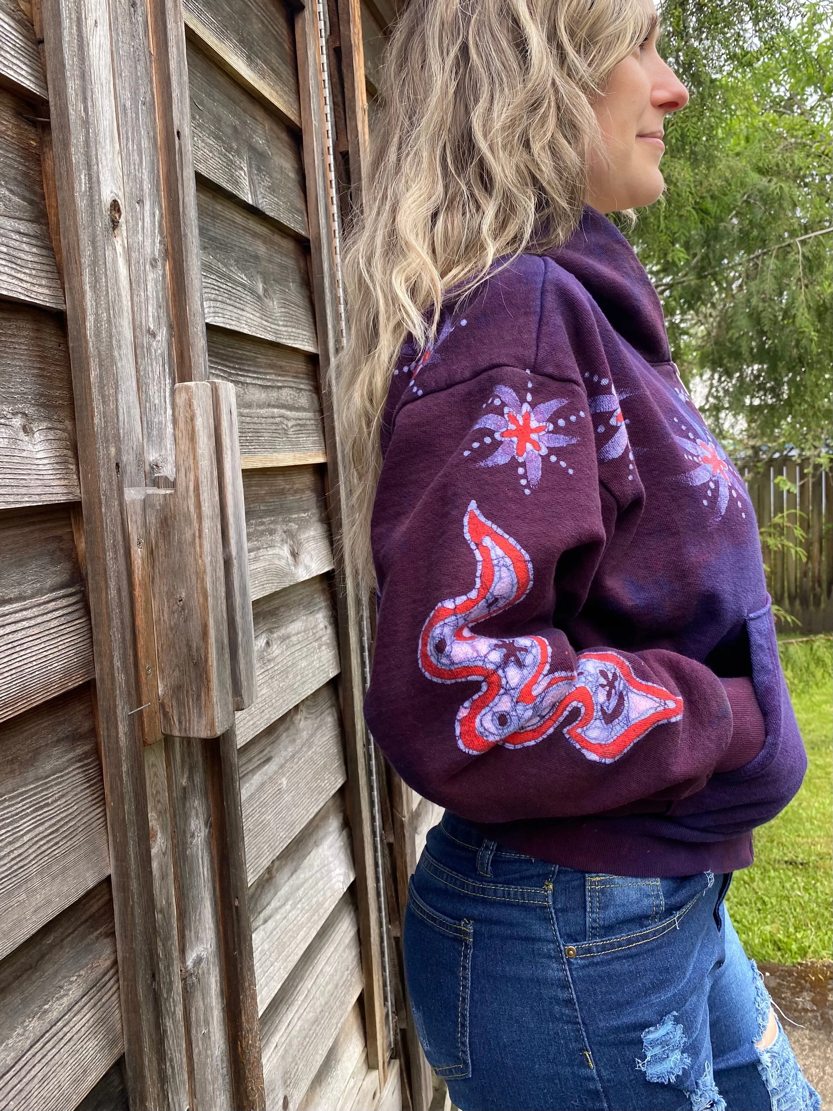 Bonfire Batik Hand Painted Hoodie