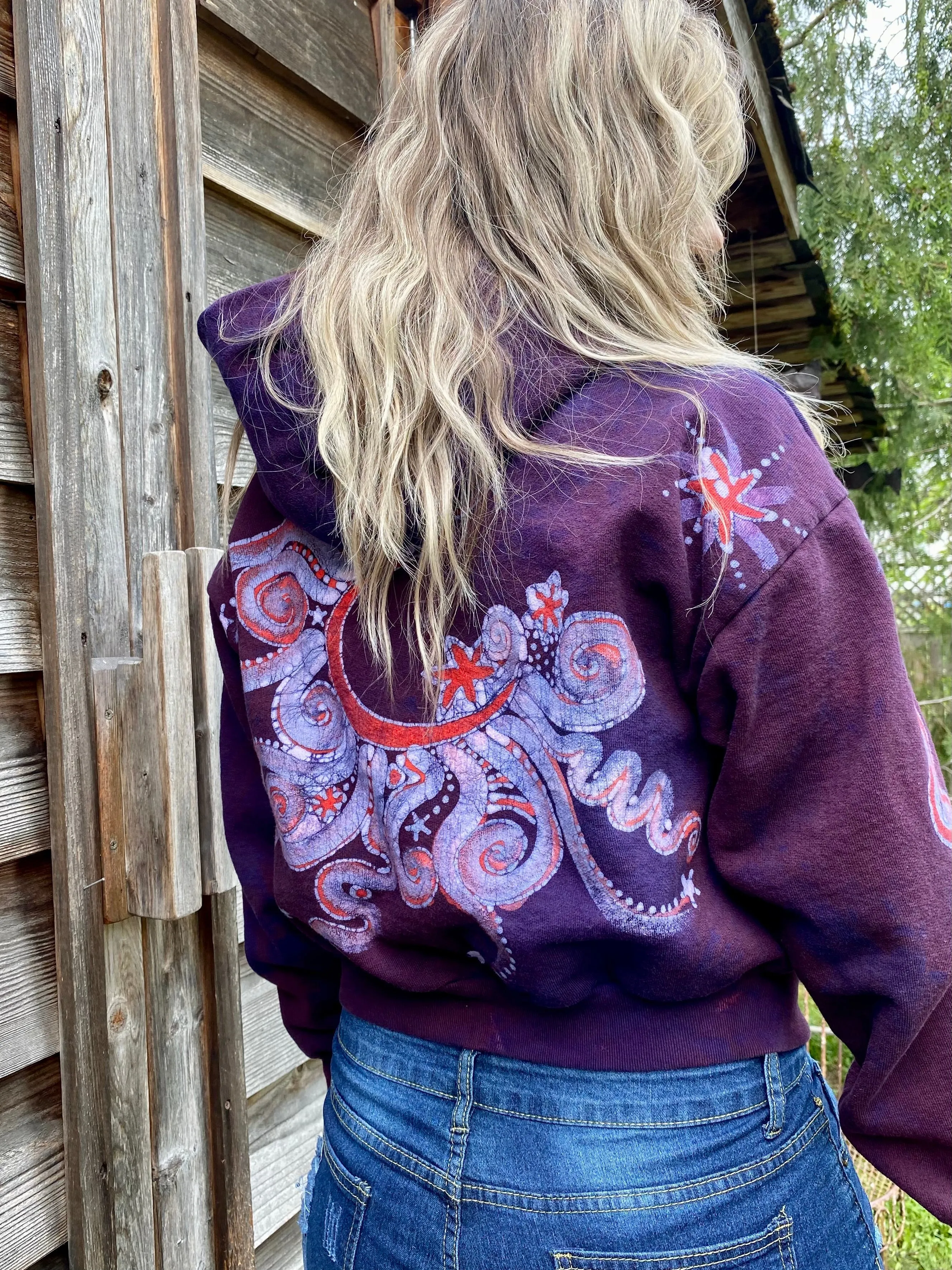 Bonfire Batik Hand Painted Hoodie