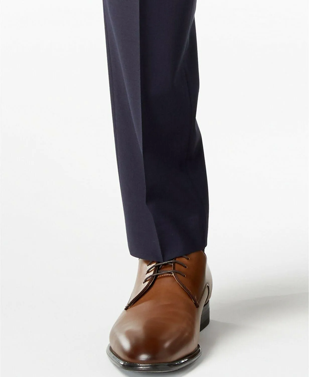 Calvin Klein Mens Skinny fit Dress Pants 36 / 32 Blue Solid Stretch
