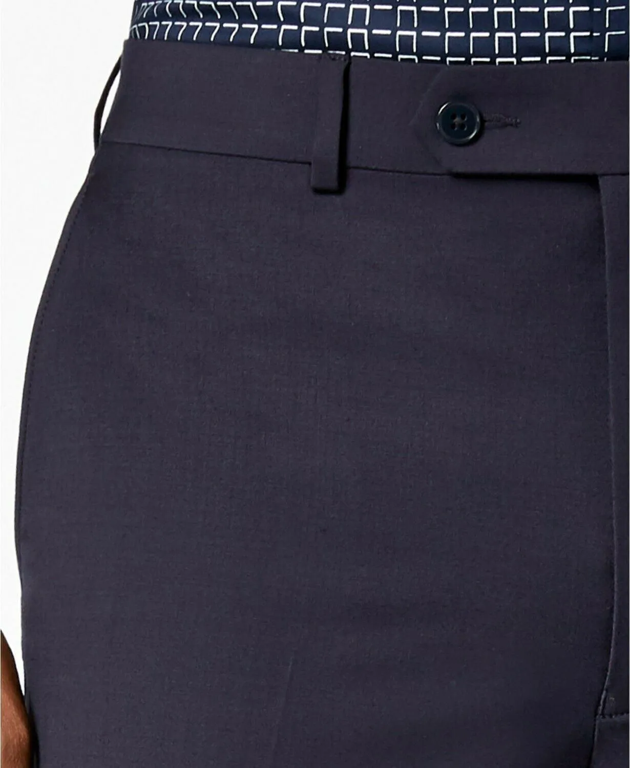 Calvin Klein Mens Skinny fit Dress Pants 36 / 32 Blue Solid Stretch