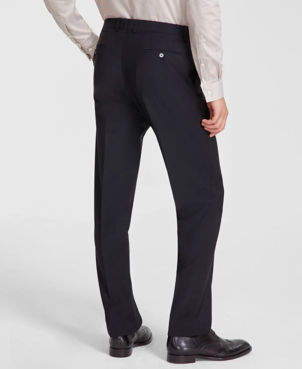 Calvin Klein Mens Slim fit Dress Pants 30 / 30 Black Solid Stretch