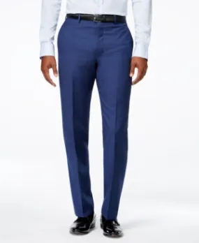 Calvin Klein Mens Slim fit Dress Pants 34 / 30 Blue Solid