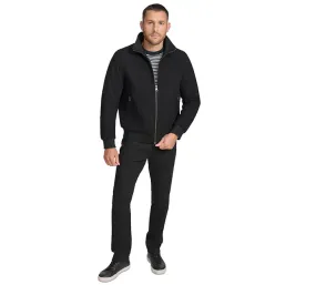 Calvin Klein Men's Wool Bomber Jacket With Knit Trim Black 2XL