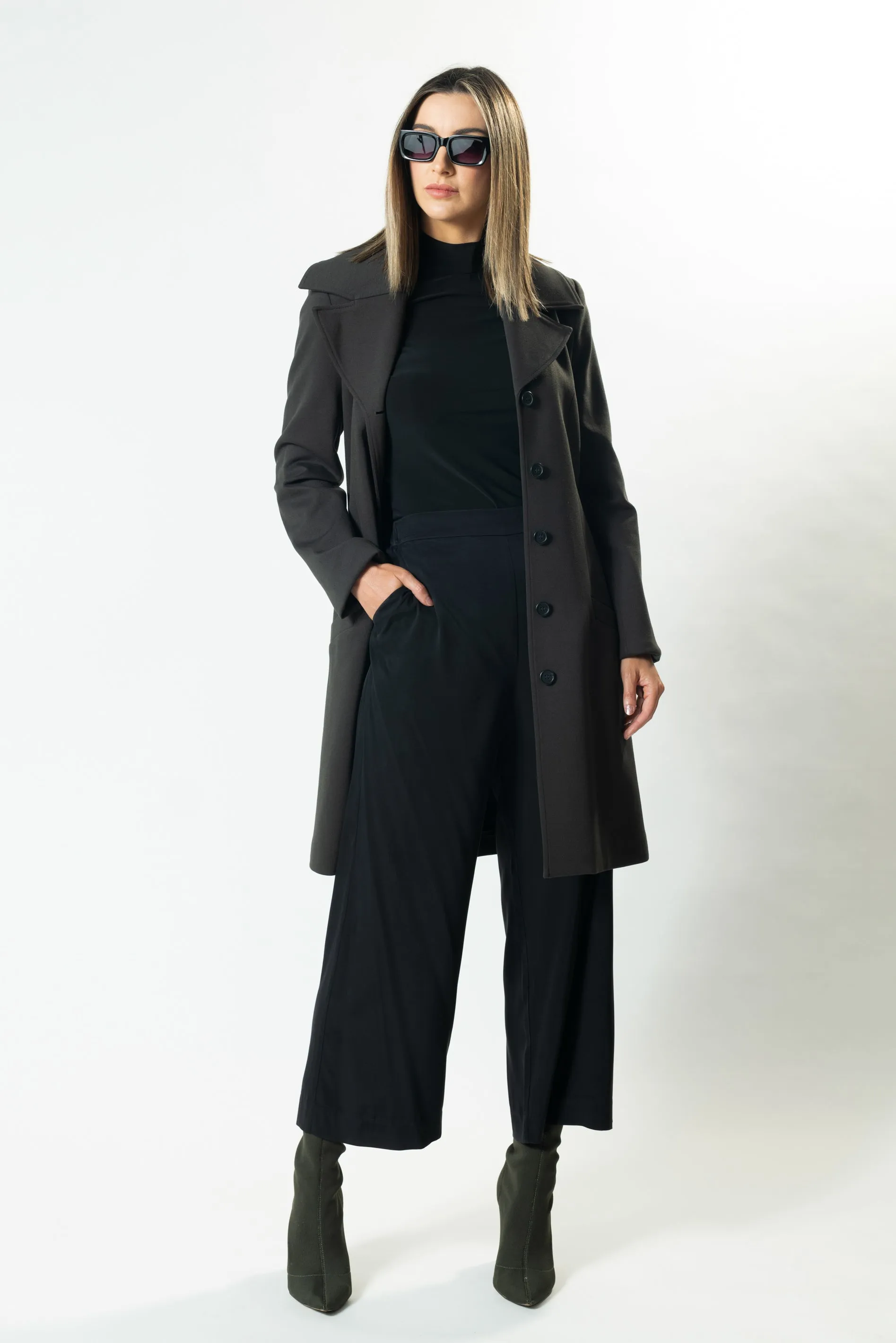 CAMBRIDGE Tie Up Short Trench Coat