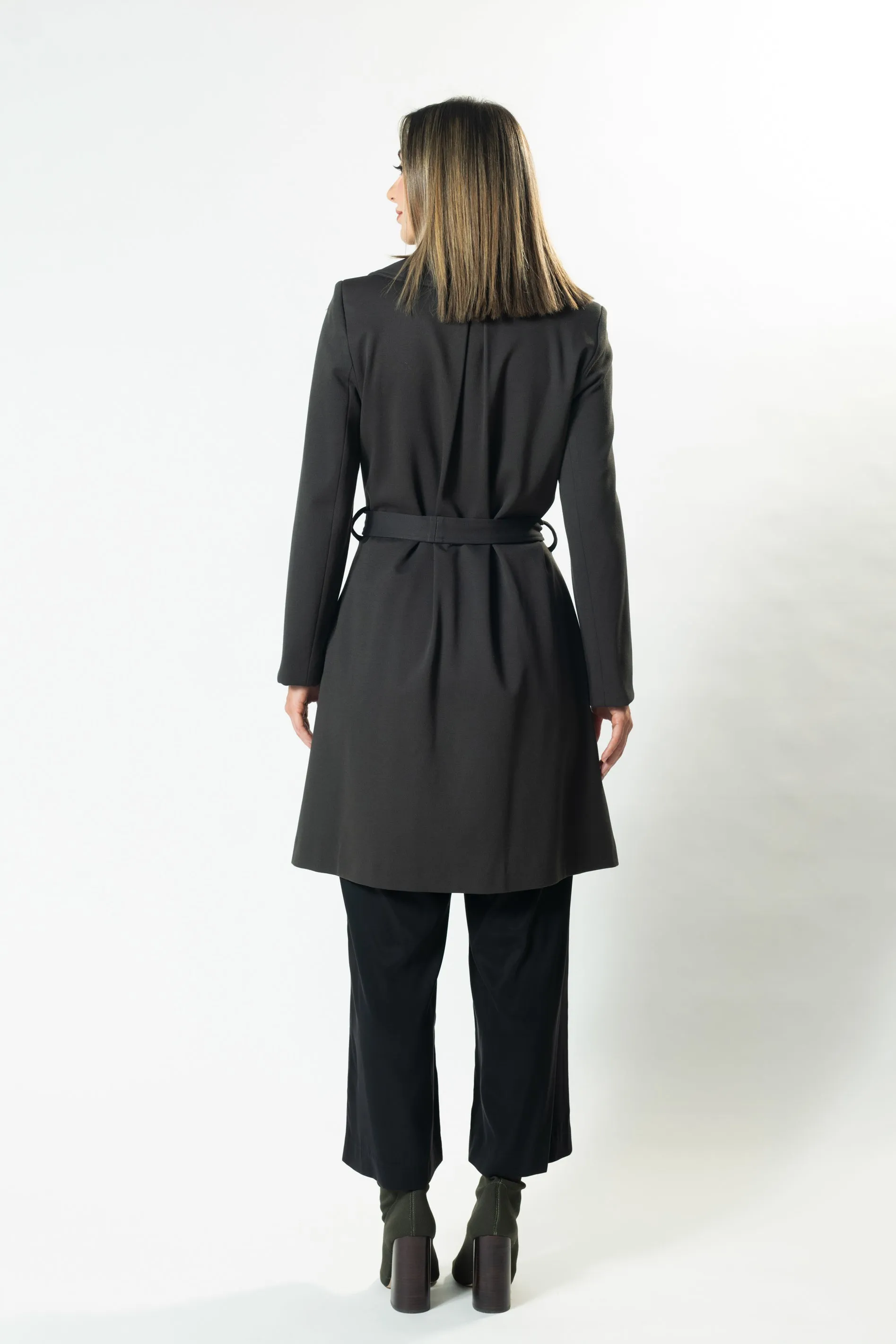 CAMBRIDGE Tie Up Short Trench Coat
