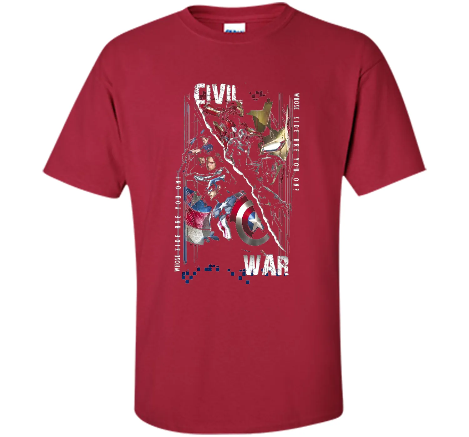 Captain America Civil War Sides Graphic T-Shirt
