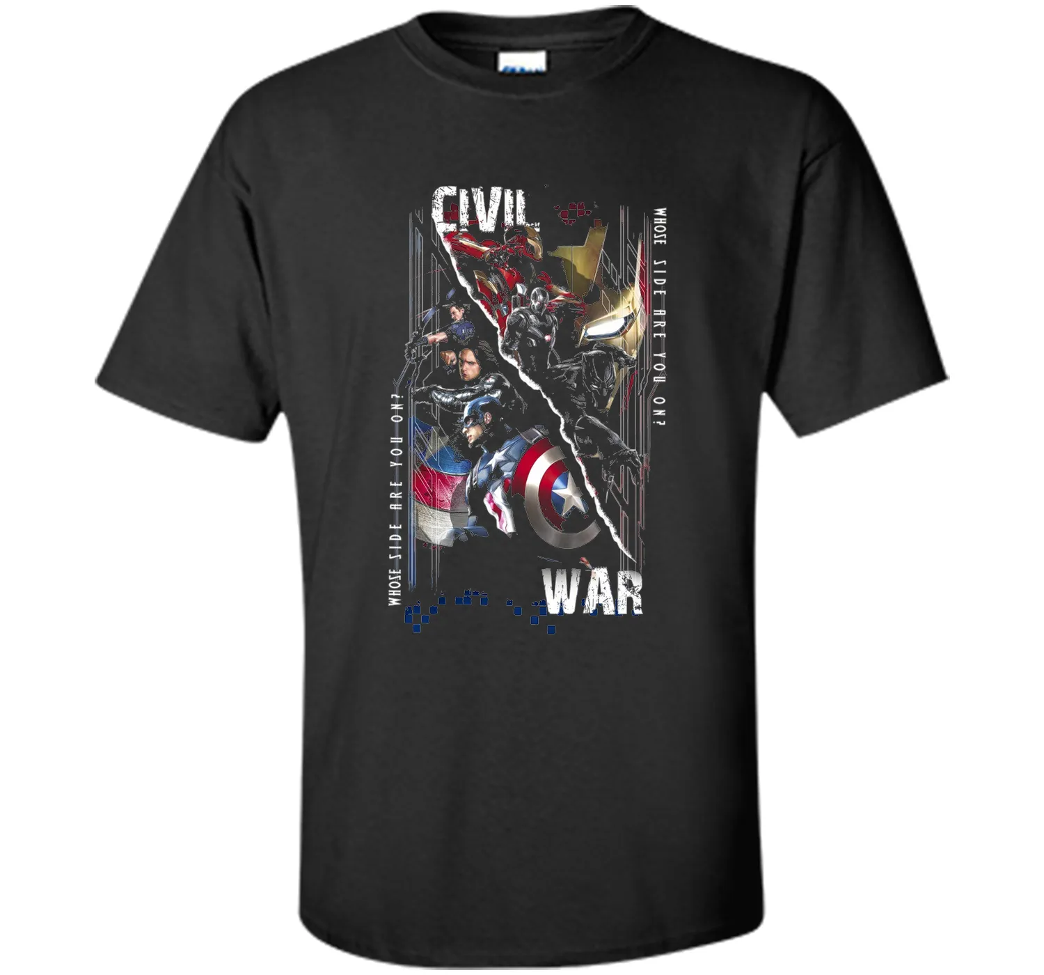 Captain America Civil War Sides Graphic T-Shirt