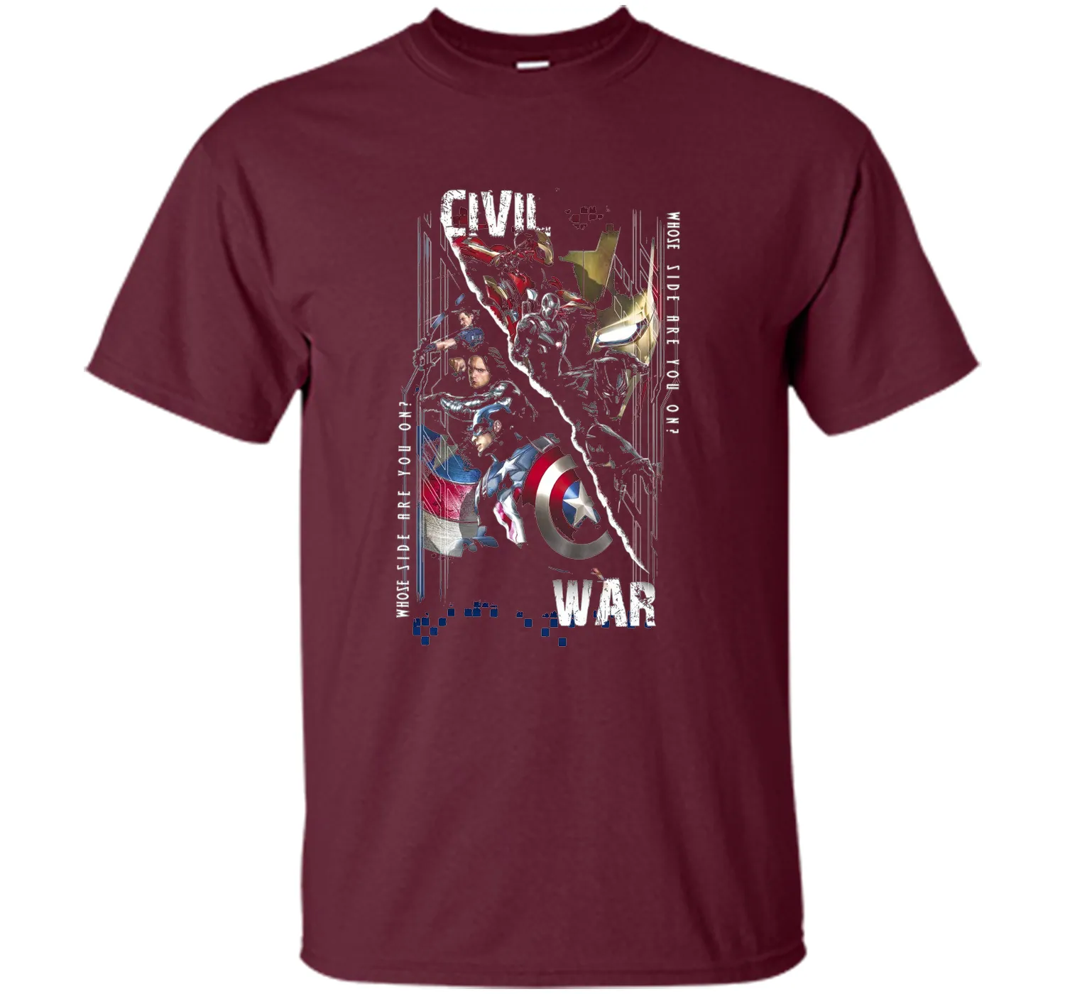 Captain America Civil War Sides Graphic T-Shirt