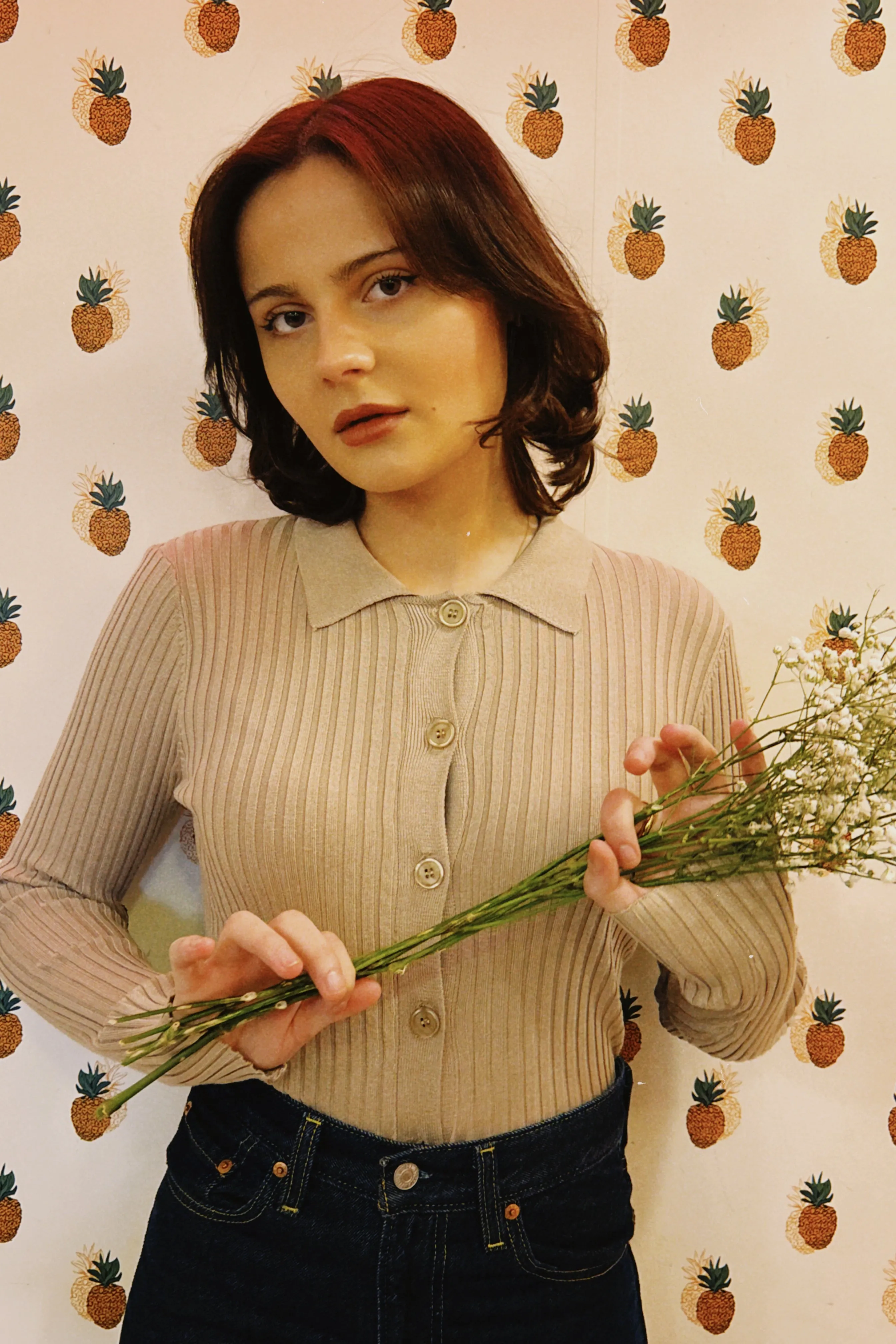 CHARLIE COLLARED KNIT TOP