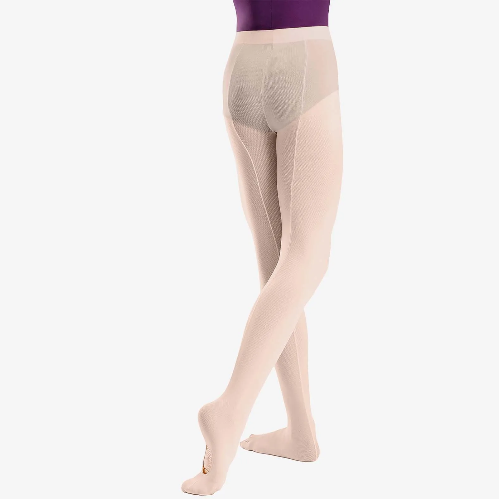 Child Mesh Seamed Convertible Tights - TS95