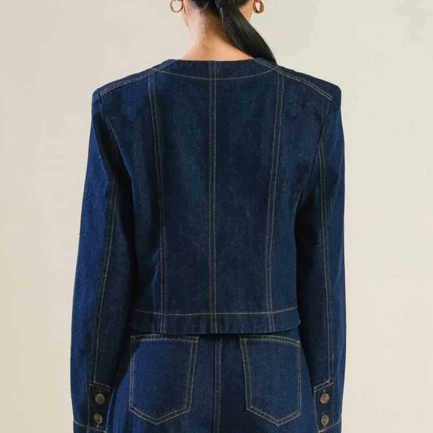 City Blues Denim Cropped Jacket