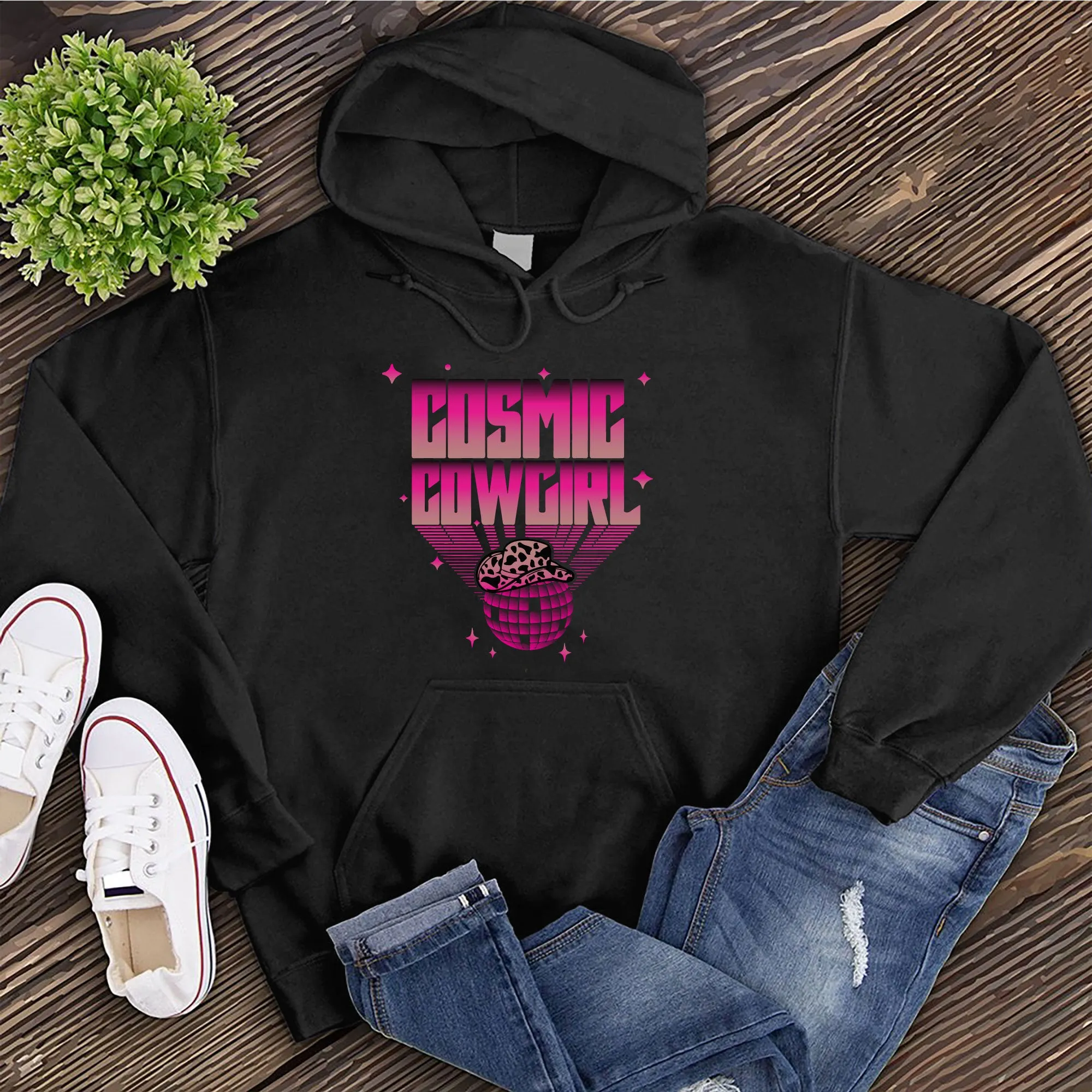 Cosmic Cowgirl Disco Ball Hoodie