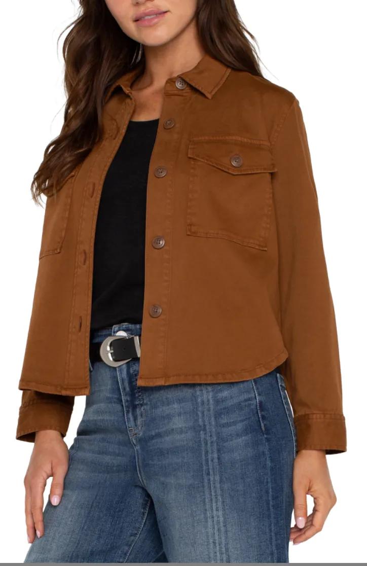 Cropped Shirt Jacket