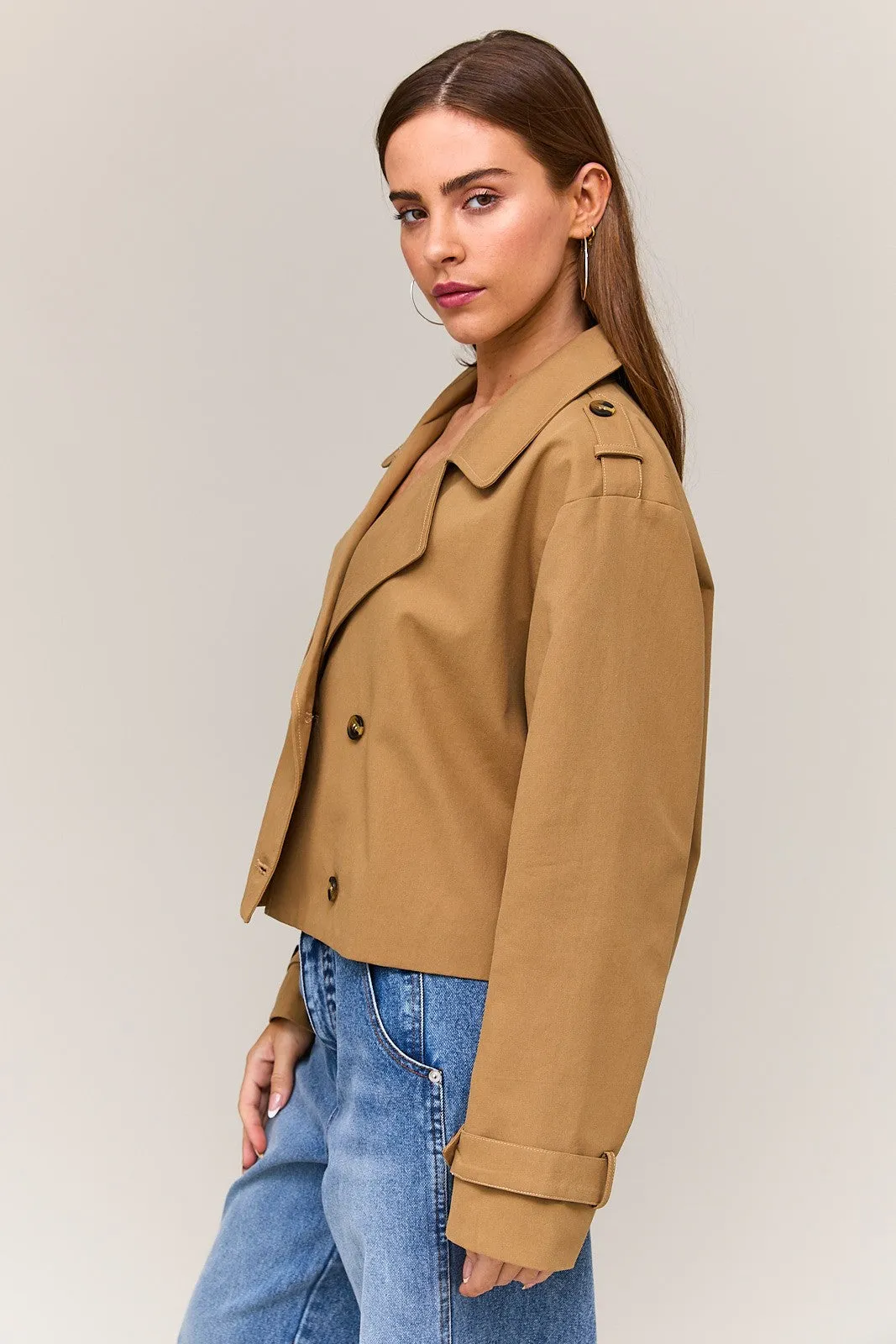 Cropped Trench Coat