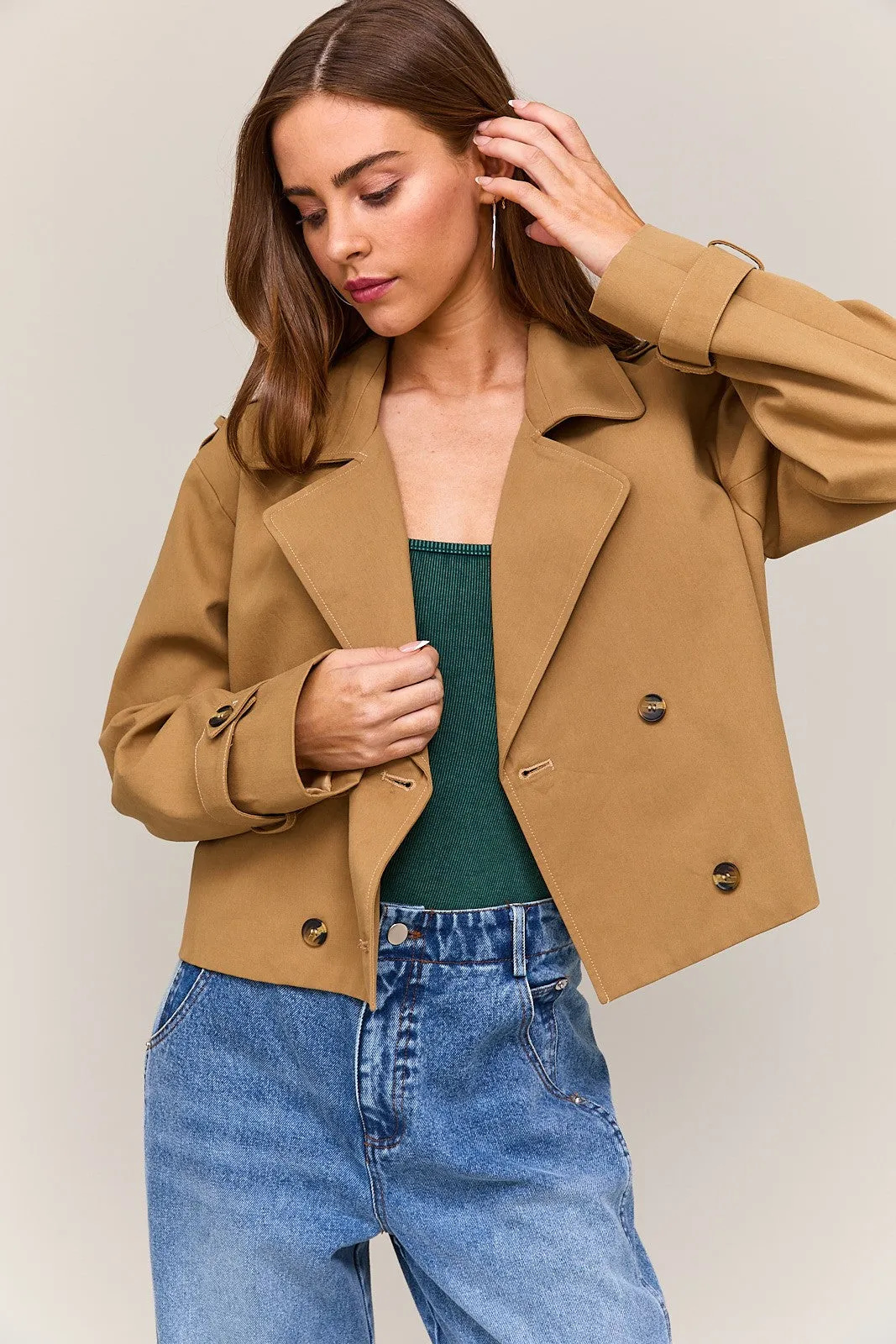 Cropped Trench Coat