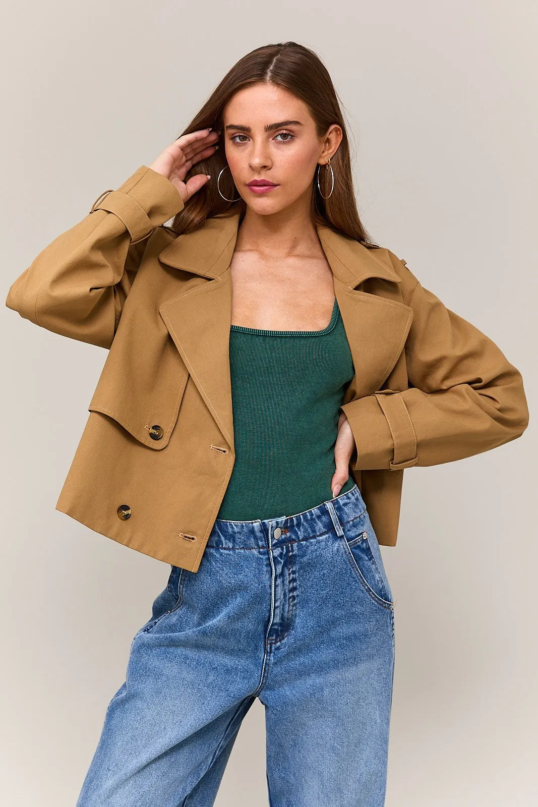 Cropped Trench Coat