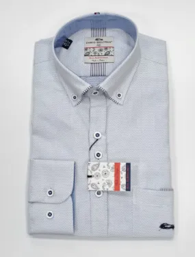 Dario Beltran Pueyo Long Sleeve Casual Shirt - Blue