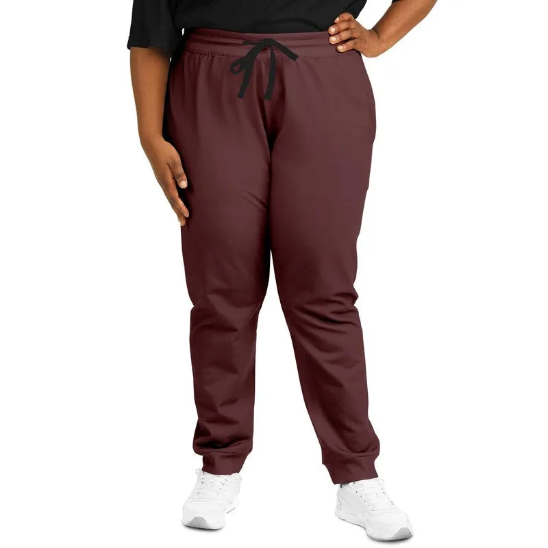 Dark Pink Brown Joggers | Unisex | with PLUS sizes | Dark Pastel Pink Brown | C0M60Y30K80