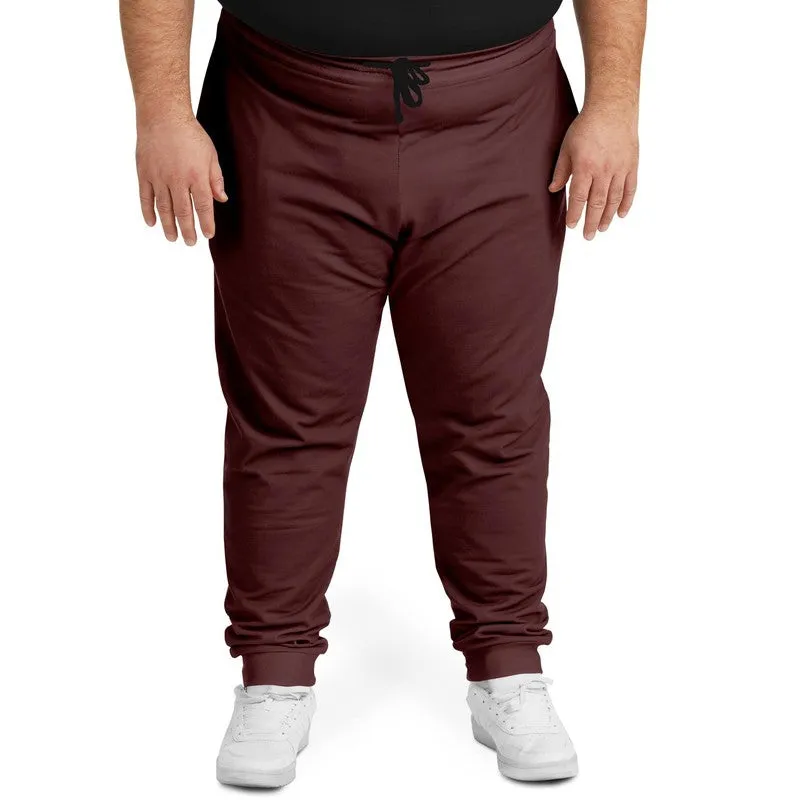 Dark Pink Brown Joggers | Unisex | with PLUS sizes | Dark Pastel Pink Brown | C0M60Y30K80