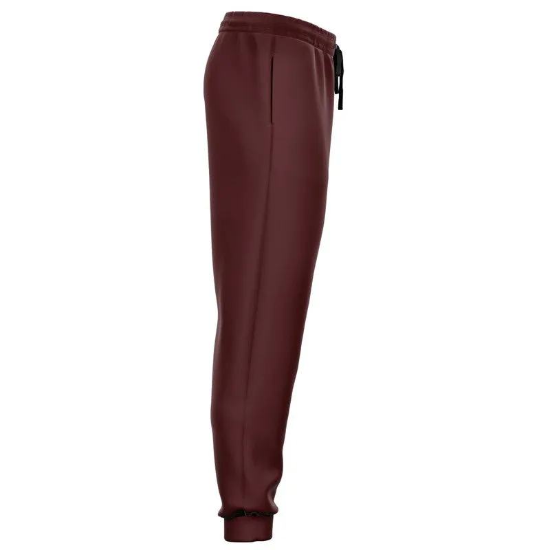 Dark Pink Brown Joggers | Unisex | with PLUS sizes | Dark Pastel Pink Brown | C0M60Y30K80