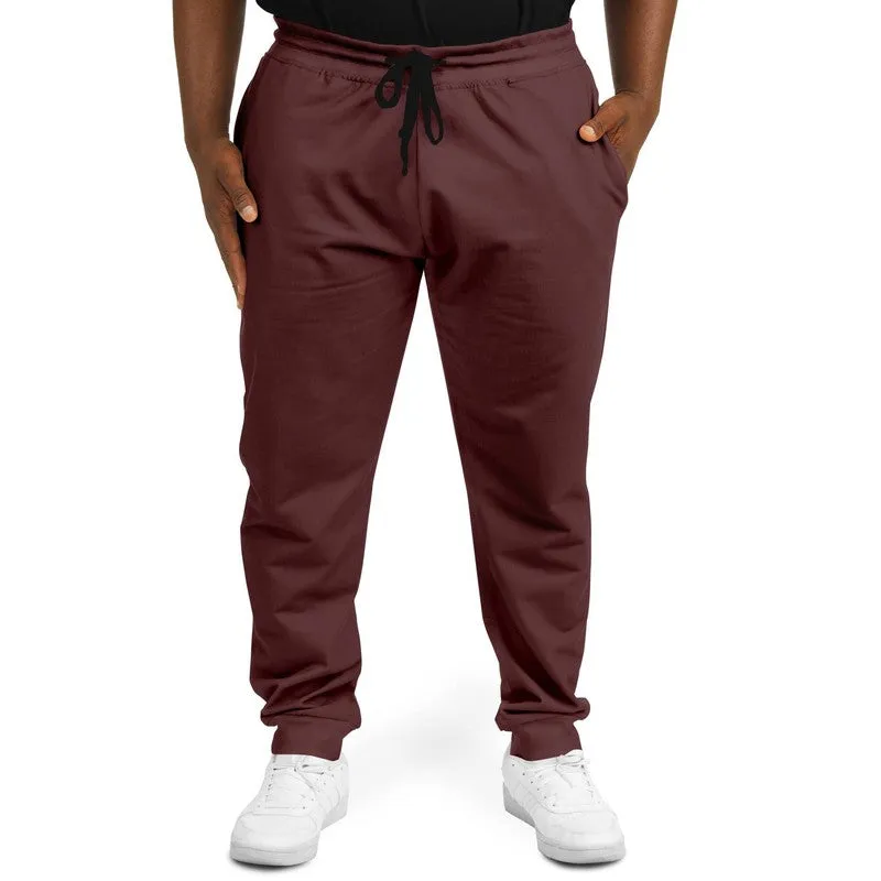 Dark Pink Brown Joggers | Unisex | with PLUS sizes | Dark Pastel Pink Brown | C0M60Y30K80