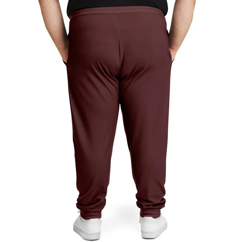 Dark Pink Brown Joggers | Unisex | with PLUS sizes | Dark Pastel Pink Brown | C0M60Y30K80