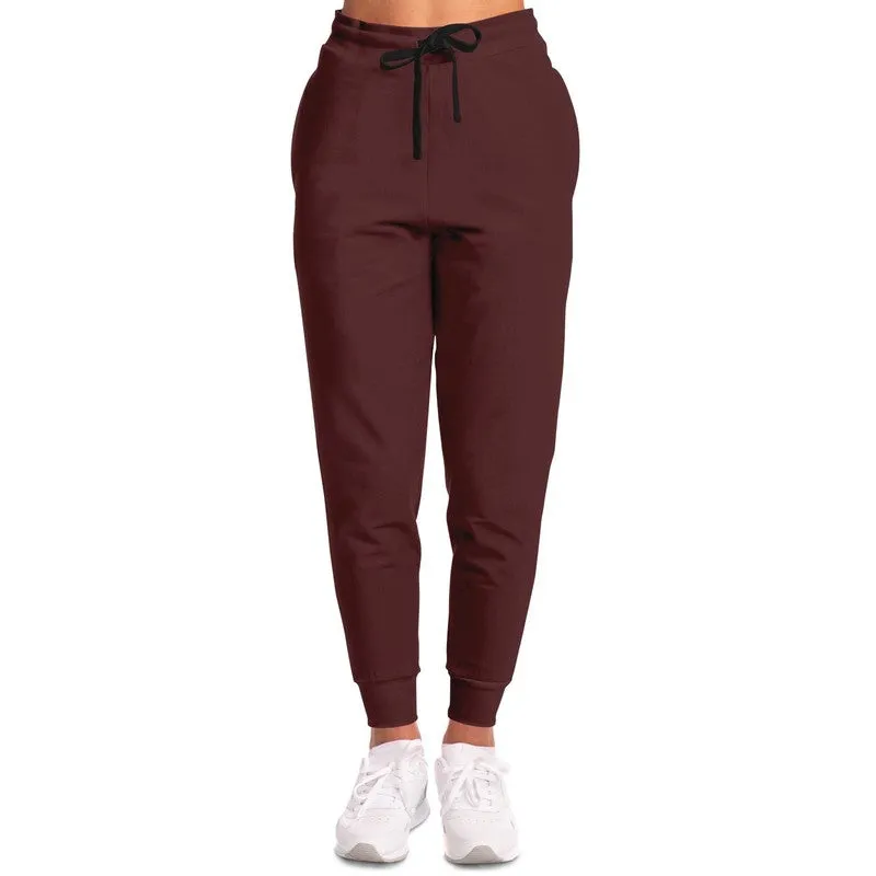 Dark Pink Brown Joggers | Unisex | with PLUS sizes | Dark Pastel Pink Brown | C0M60Y30K80